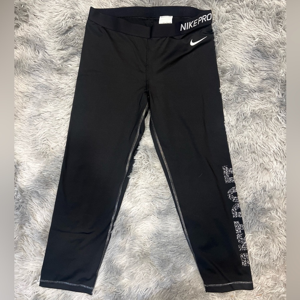 Nike Pro  Leggings Womens XL Black Dri Fit
